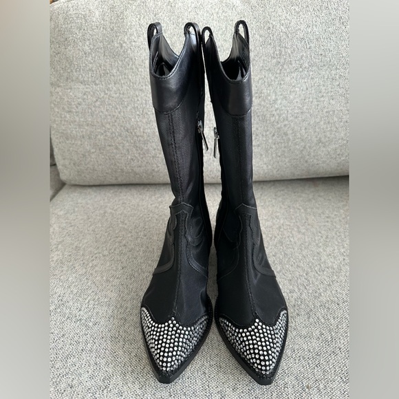 Karl Lagerfeld mesh cowboy boots - Picture 4 of 7